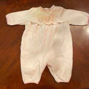 Baby DIOR Pink and White Heart Sleeper